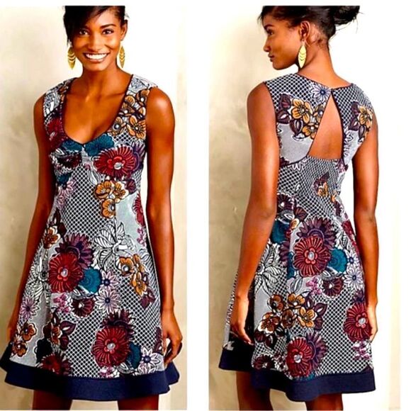 Maeve mixed print dress   - Picture 1 of 6